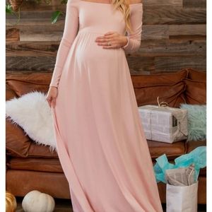Light pink maternity dress
